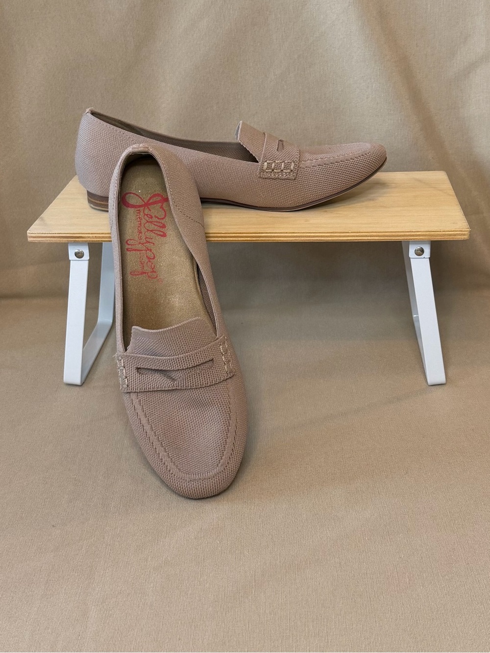 Jellypop Women's Blush Taupe Slip-On Loafers - Picture 2 of 4